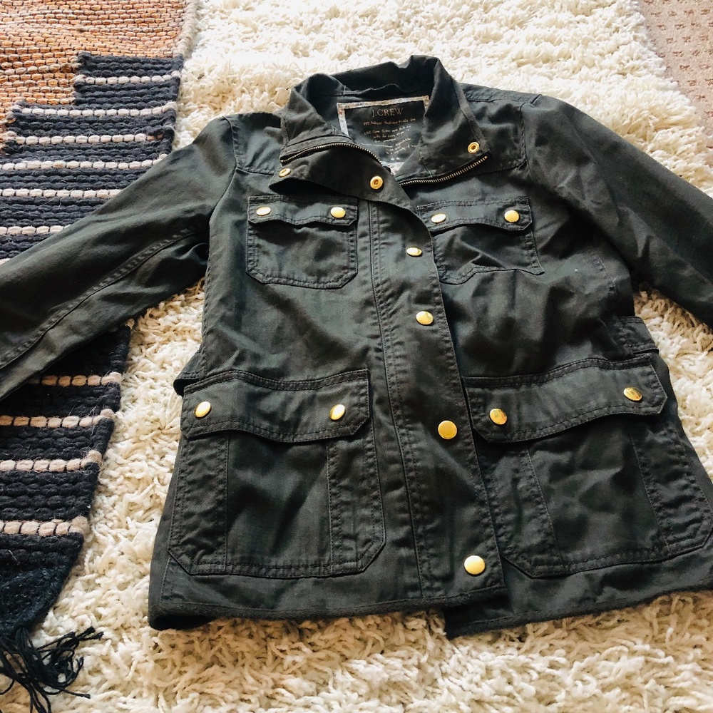 Army green JCrew Jacket - Barely worn